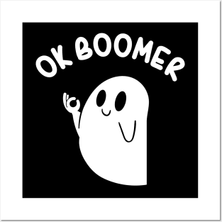 Ok Boomer Funny Halloween Ghost Posters and Art